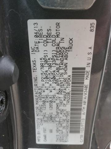 5TFNX4CN9DX027565 - 2013 TOYOTA TACOMA 石墨色 照片 12
