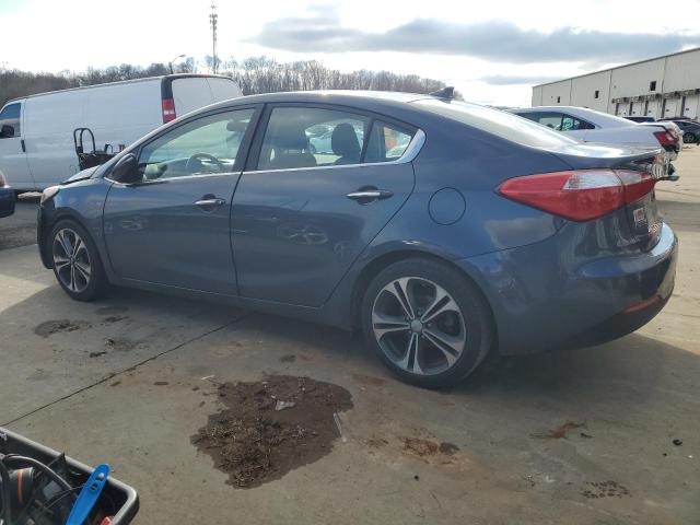 KNAFX4A86F5318280 - 2015 KIA FORTE EX BLUE photo 2