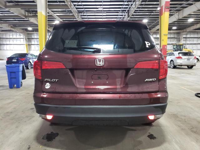 5FNYF6H52GB124237 - 2016 HONDA PILOT EXL MAROON photo 6