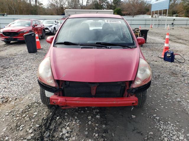 JHMGD38628S029169 - 2008 HONDA FIT SPORT RED photo 5