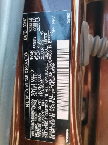 YV440MRR6H2157698 - 2017 VOLVO XC60 T5 DYNAMIC 棕色 照片 14