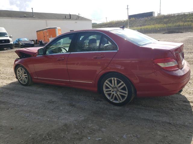 WDDGF81X19F268613 - 2009 MERCEDES-BENZ C 300 4MATIC RED photo 2