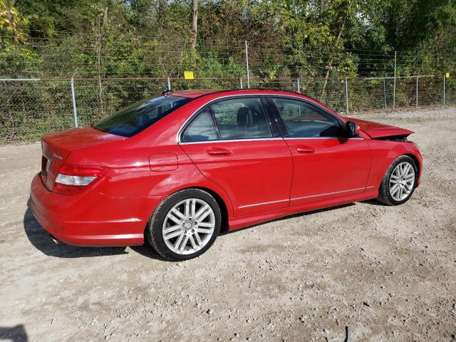 WDDGF81X19F268613 - 2009 MERCEDES-BENZ C 300 4MATIC RED photo 3