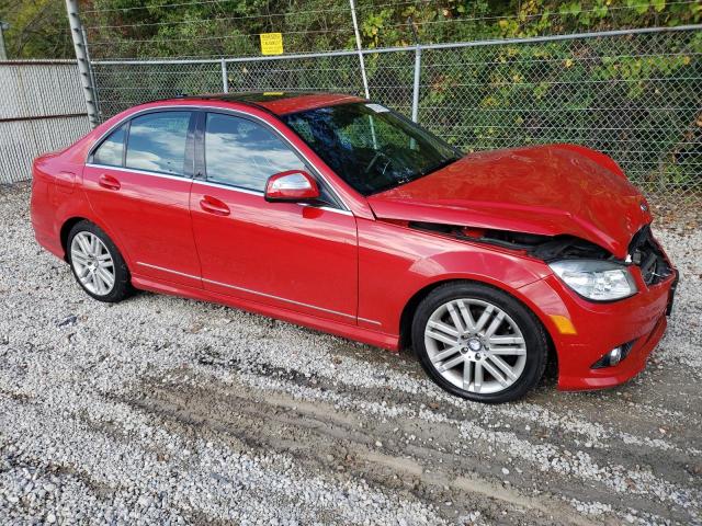WDDGF81X19F268613 - 2009 MERCEDES-BENZ C 300 4MATIC RED photo 4