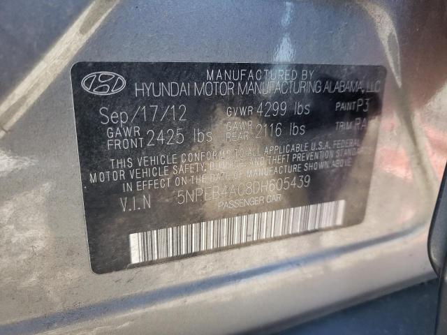 5NPEB4AC8DH605439 - 2013 HYUNDAI SONATA GLS GRAY photo 13