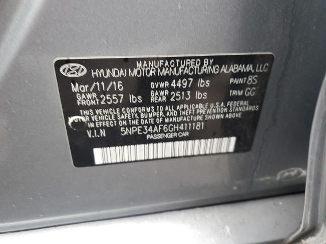 5NPE34AF6GH411181 - 2016 HYUNDAI SONATA SPORT SILVER photo 12