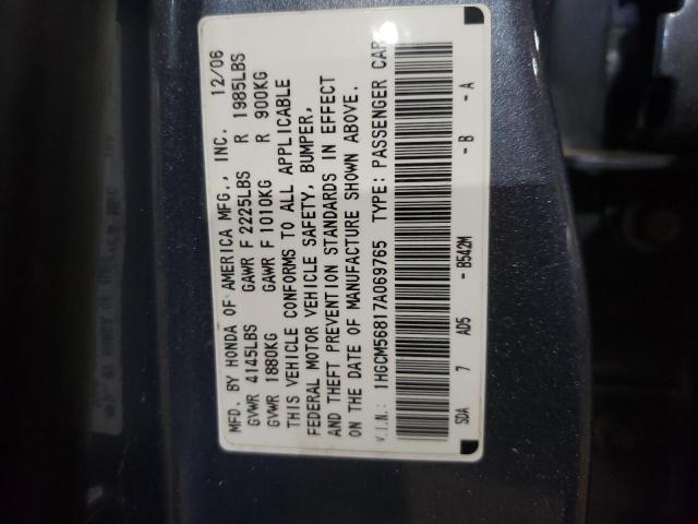 1HGCM56817A069765 - 2007 HONDA ACCORD EX BLUE photo 13