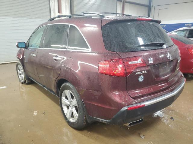 2HNYD2H62BH519717 - 2011 ACURA MDX TECHNOLOGY BURGUNDY photo 2