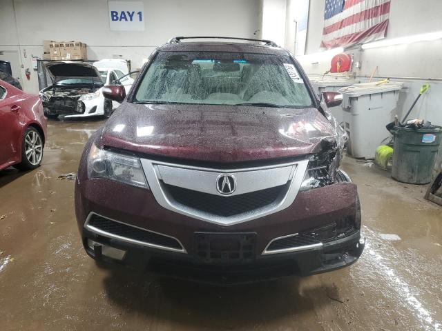 2HNYD2H62BH519717 - 2011 ACURA MDX TECHNOLOGY BURGUNDY photo 5