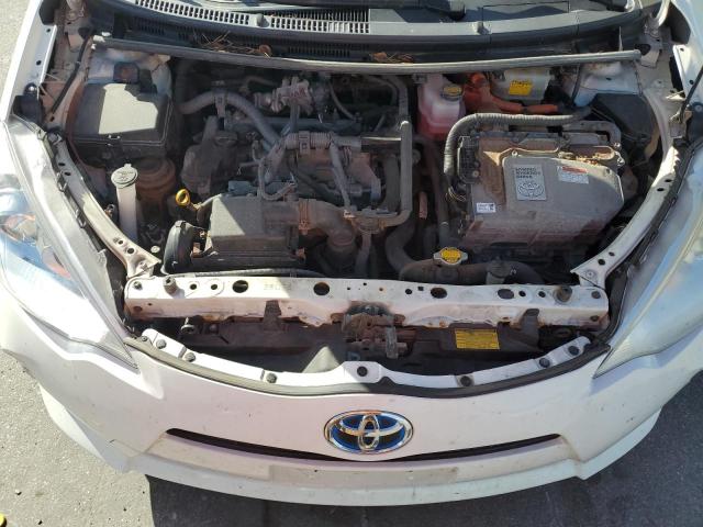 JTDKDTB35C1022533 - 2012 TOYOTA PRIUS C WHITE photo 11