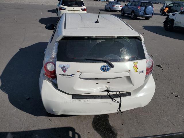 JTDKDTB35C1022533 - 2012 TOYOTA PRIUS C WHITE photo 6