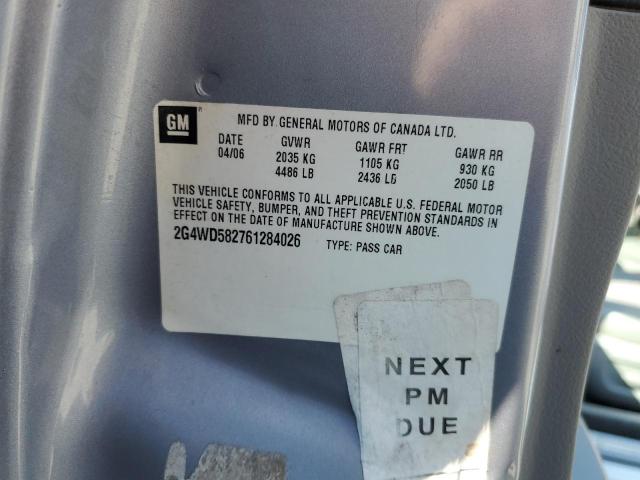2G4WD582761284026 - 2006 BUICK LACROSSE CXL أزرق صورة 12