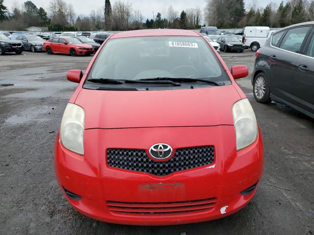 JTDJT923985158553 - 2008 TOYOTA YARIS RED photo 5