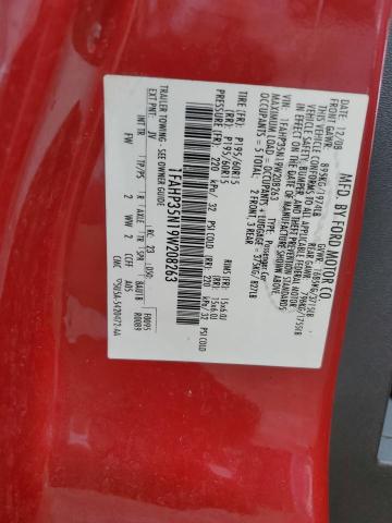 1FAHP35N19W208263 - 2009 FORD FOCUS SE RED photo 13