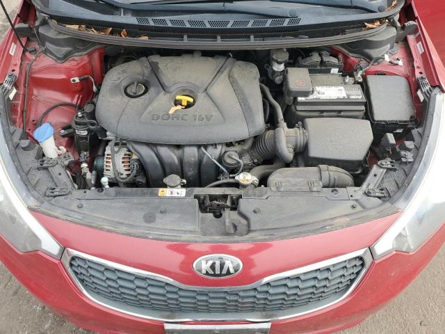 KNAFX4A60F5381275 - 2015 KIA FORTE LX RED photo 11