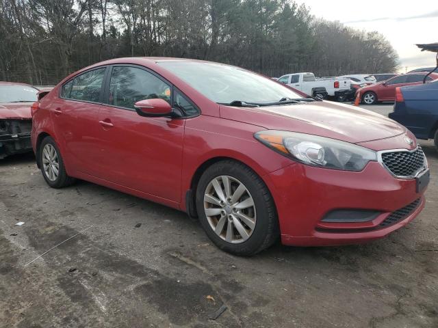 KNAFX4A60F5381275 - 2015 KIA FORTE LX RED photo 4