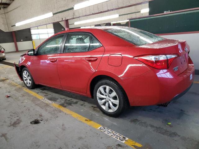 2T1BURHE5GC659435 - 2016 TOYOTA COROLLA L RED photo 2