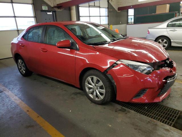 2T1BURHE5GC659435 - 2016 TOYOTA COROLLA L RED photo 4