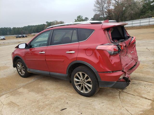 2T3YFREV5GW302318 - 2016 TOYOTA RAV4 LIMITED RED photo 2