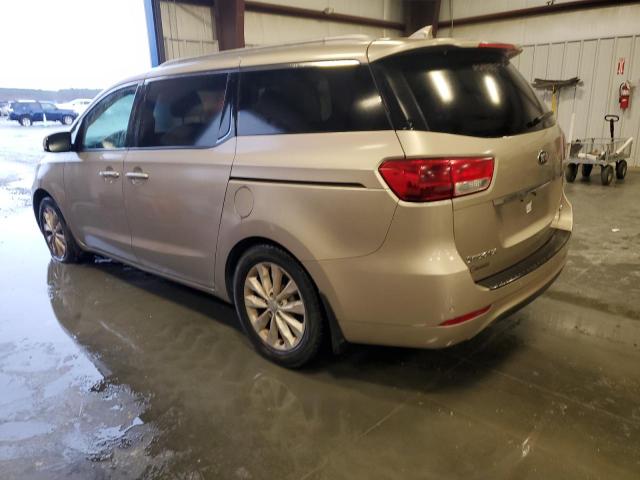 KNDMC5C15F6058301 - 2015 KIA SEDONA EX TAN photo 2