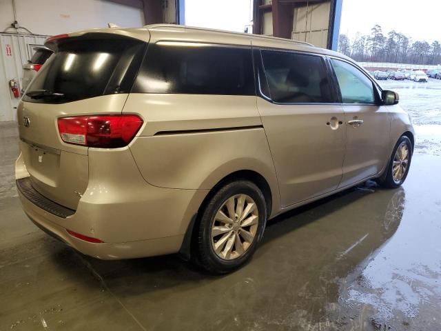 KNDMC5C15F6058301 - 2015 KIA SEDONA EX TAN photo 3