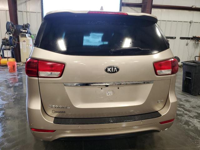 KNDMC5C15F6058301 - 2015 KIA SEDONA EX TAN photo 6