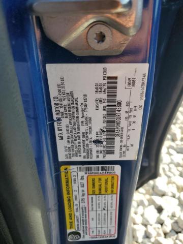 3FA6P0HD3JR145800 - 2018 FORD FUSION SE Կապույտ լուսանկար 12