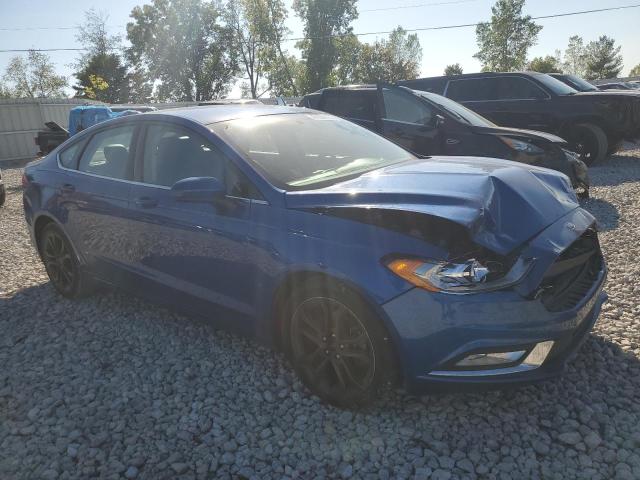 3FA6P0HD3JR145800 - 2018 FORD FUSION SE Կապույտ լուսանկար 4
