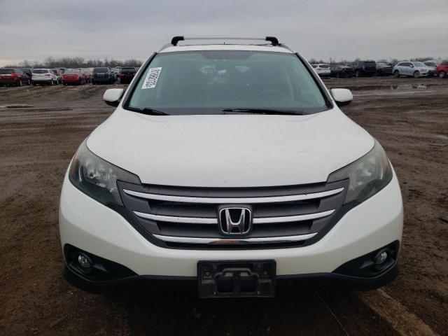 5J6RM4H70EL032371 - 2014 HONDA CR-V EXL WHITE photo 5