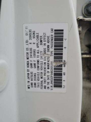 JH4CU2F64BC005064 - 2011 ACURA TSX WHITE photo 13