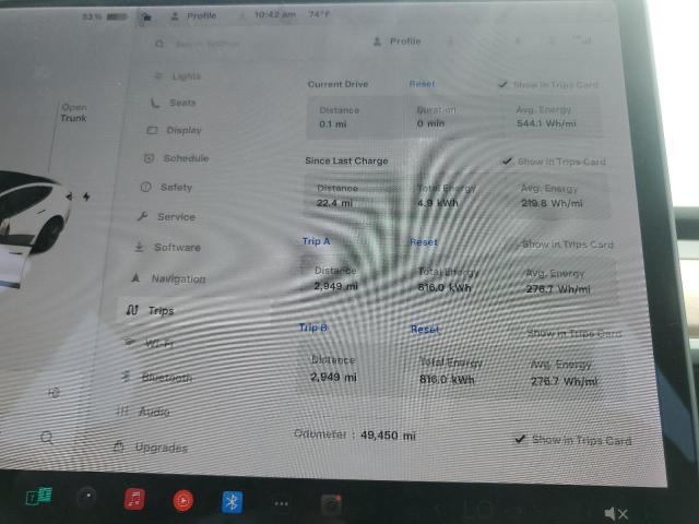 5YJ3E1EA8MF852075 - 2021 TESLA MODEL 3 Blanco foto 9