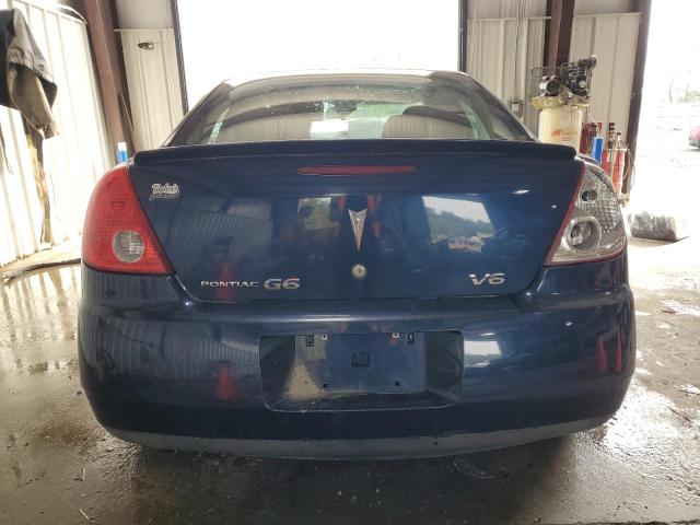 1G2ZG57NX84255393 - 2008 PONTIAC G6 BASE BLUE photo 6