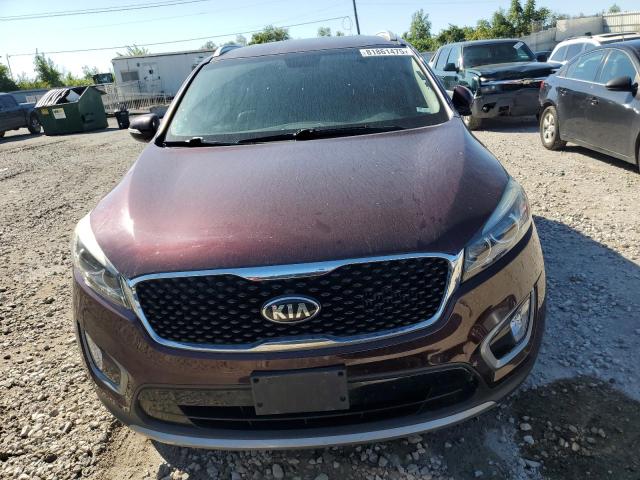 5XYPH4A1XHG288007 - 2017 KIA SORENTO EX Бордовий фото 5