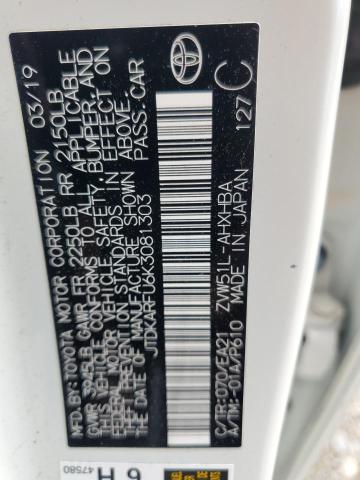 JTDKARFU6K3081303 - 2019 TOYOTA PRIUS Ağ foto 12