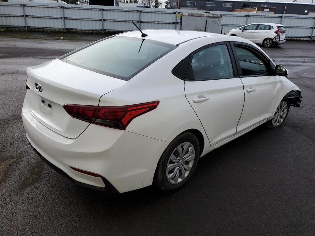 3KPC24A62ME132501 - 2021 HYUNDAI ACCENT SE WHITE photo 3