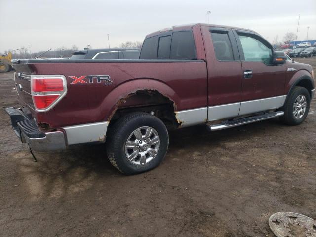 1FTFX1EVXAFA00697 - 2010 FORD F150 SUPER CAB RED photo 3