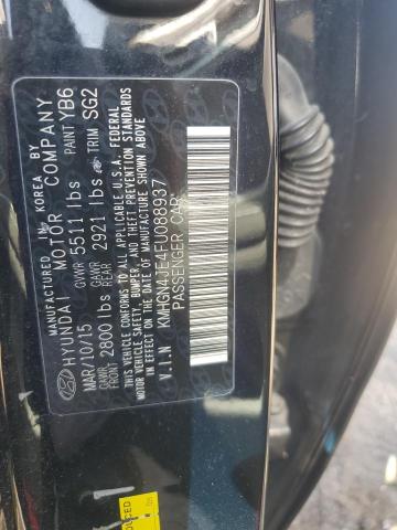 KMHGN4JE4FU088937 - 2015 HYUNDAI GENESIS 3.8L 黑色 照片 12