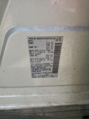 5N1DR2AN2LC582193 - 2020 NISSAN PATHFINDER S Gümüş foto 12