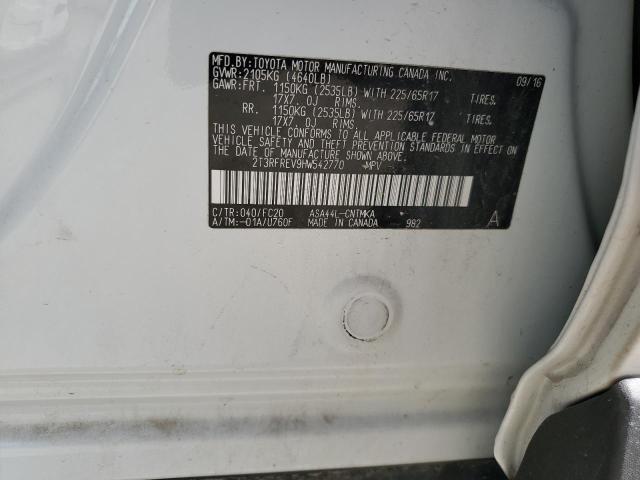 2T3RFREV9HW542770 - 2017 TOYOTA RAV4 XLE თეთრი ფოტო 13