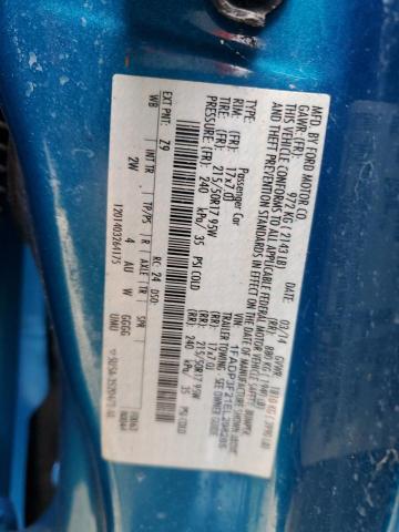 1FADP3F21EL298285 - 2014 FORD FOCUS SE BLUE photo 12