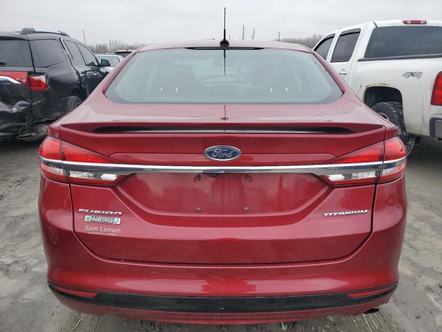 3FA6P0SU4HR209796 - 2017 FORD FUSION TITANIUM PHEV RED photo 6