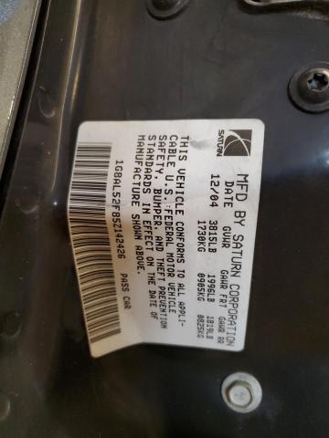 1G8AL52F85Z142426 - 2005 SATURN ION LEVEL 3 GRAY photo 12