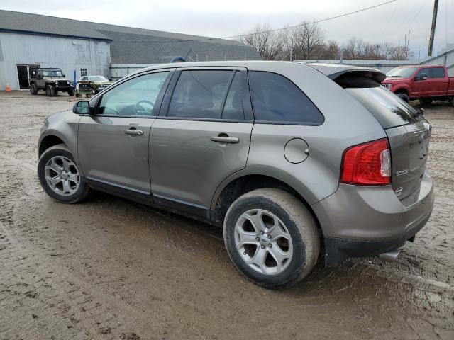 2FMDK3JCXDBC13768 - 2013 FORD EDGE SEL BROWN photo 2