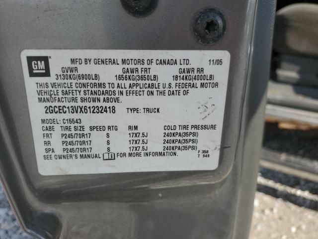 2GCEC13VX61232418 - 2006 CHEVROLET SILVERADO C1500 Qəhvəyi foto 12