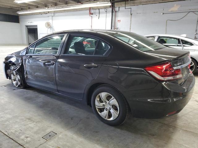 19XFB2F50DE001990 - 2013 HONDA CIVIC LX BLACK photo 2