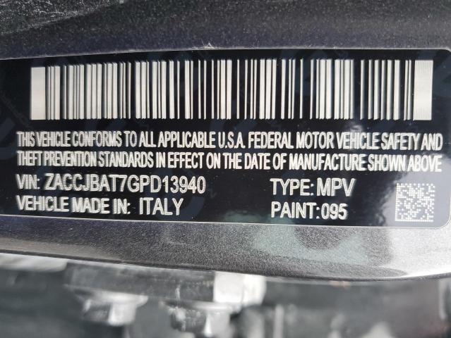 ZACCJBAT7GPD13940 - 2016 JEEP RENEGADE SPORT GRAY photo 14