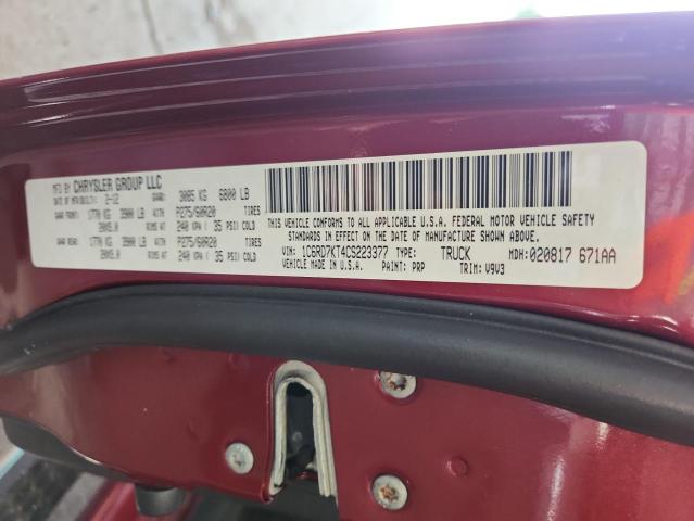 1C6RD7KT4CS223377 - 2012 DODGE RAM 1500 ST Qırmızı foto 13