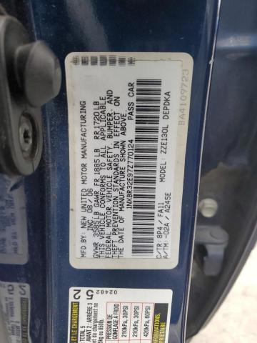 1NXBR32E97Z770124 - 2007 TOYOTA COROLLA CE 蓝色 照片 12