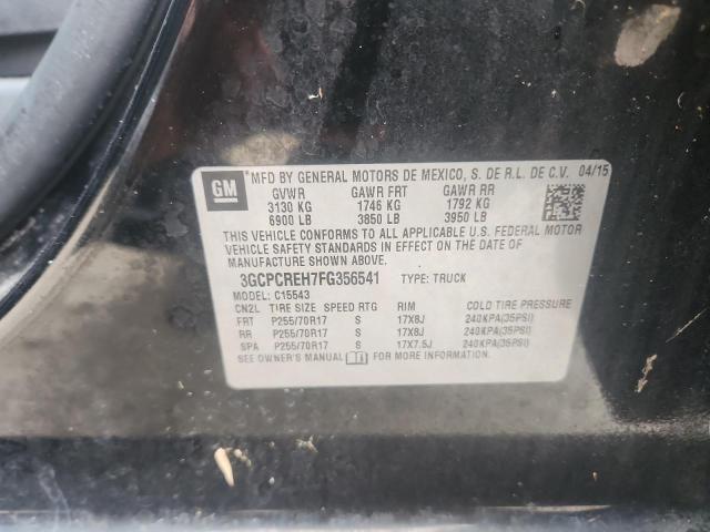 3GCPCREH7FG356541 - 2015 CHEVROLET SILVERADO C1500 LT შავი ფოტო 12