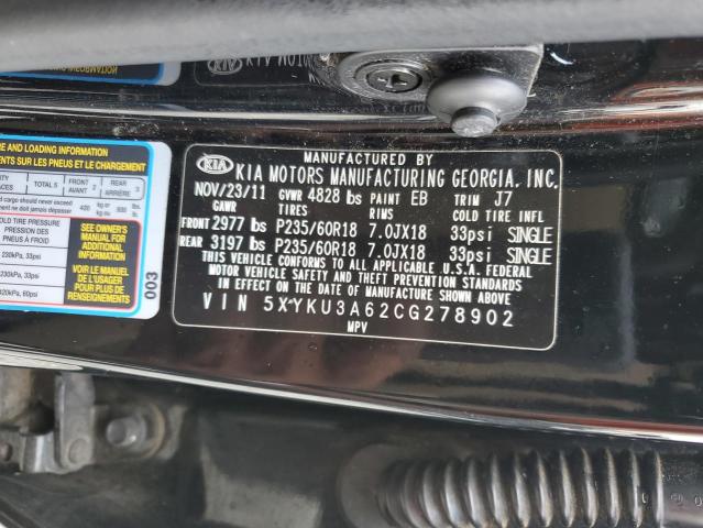 5XYKU3A62CG278902 - 2012 KIA SORENTO EX Qara foto 13